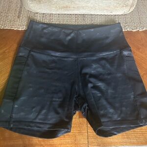 Black camo bike shorts